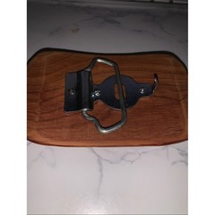 US Army National Guard Wood BELT BUCKLE