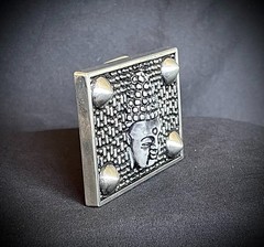 Buddha Belt Buckle Handmade Zen Spiritual 3.75” OOAK Darren McNeese