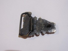 vintage 1978 1979 solid brass die-cut Steam Train shaped Locomotive belt buckle