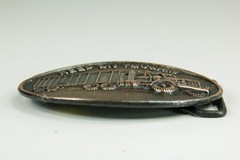 Keep on Trucking Tractor Trailer copper color western belt buckle