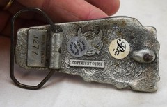 1981 Great American Buckle Co. Train Engine #816 Pewter Belt Buckle