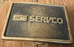 VINTAGE BTS 1978 SII SMITH SERVCO SOLID BRASS OILFIELD BELT BUCKLE