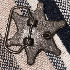 Vintage brass silver western cowboy sheriff belt buckle lot