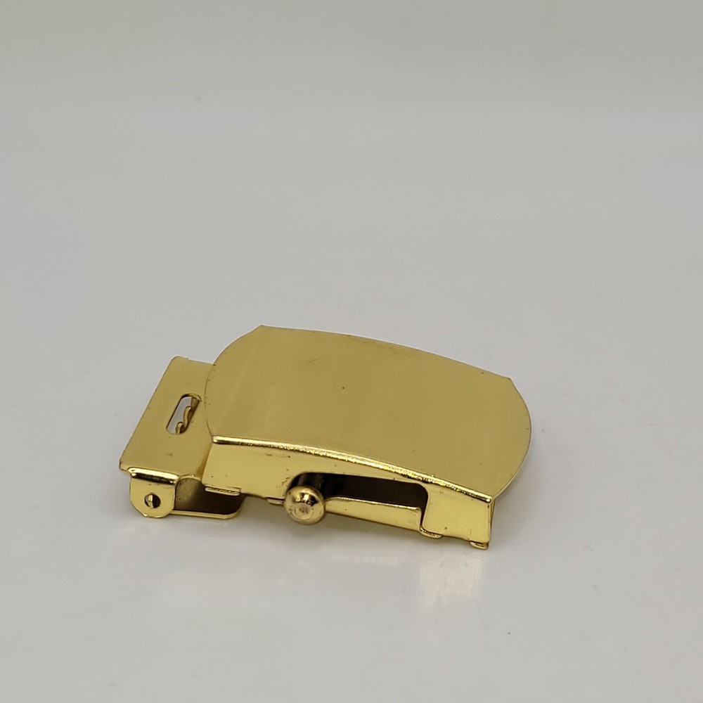 Belt Buckle Military Style Brass Gold color Made in Taiwan Autogrip slide style