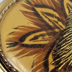 Vintage Western Belt Buckle American Eagle Real Enameled Feathers Made in USA
