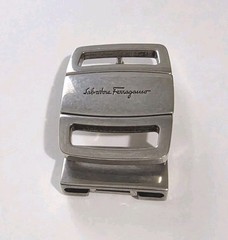 AUTHENTIC SALVATORE FERRAGAMO SILVER VARA BELT BUCKLE FOR 1.3&Prime; WIDE BELT STRAP
