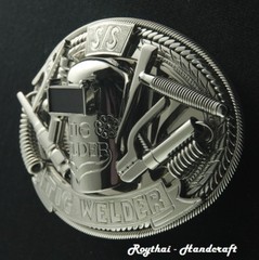 (8X11 CM) MADE BY ORDER MEN BELT BUCKLE HANDMADE STAINLESS STEEL TIG WELDER 3
