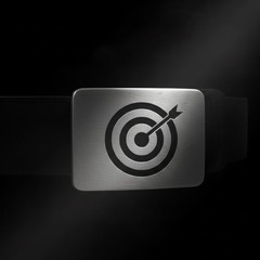 Target with Arrow Belt Buckle Metal Sports Design Modern Classic