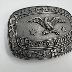 Celebrity Belt Buckle Unisex OS Silver Bicentennial 1776-1976 Eagle Americana