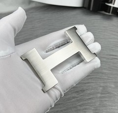 38mm H Silver Brushed Constance Belt Buckle