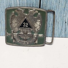 Vintage Masonic 32nd Degree Freemasons Shriner Western Style Belt Buckles 1978