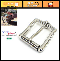 Heavy Duty Stainless Steel Roller Buckle – 1½ » Nickel Safe Polished Belt Buckle