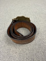Vintage Budweiser Belt & Buckle Clydesdales King of Beers Leather Embossed 1978