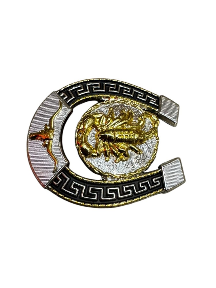 Western Cowboy Style Buckle Scorpion Hebilla Vaquera Con Alacran Herradura