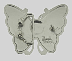 Skull Belt Buckle Silver Metal Emblem Vintage Pirate Men Women Butterfly Cowgirl