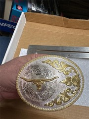 Vintage Cowboy Style Bucke With Steer Head