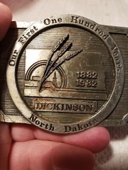 Limited Edition 319 Of 750 Dickinson North Dakota Centennial belt buckle 1981