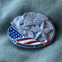 1996 American Hero Bronze Star Military Belt Buckle Great American buckle