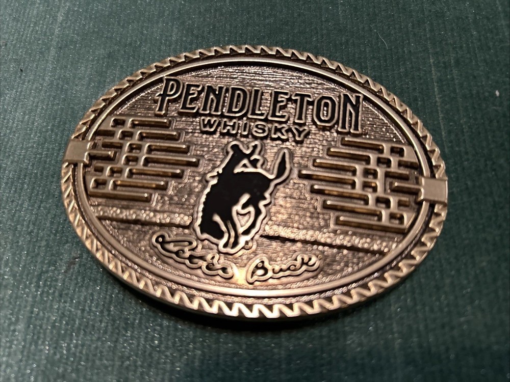 **2026 Limited Edition Pendleton Whisky Gold Belt Buckle Montana Silversmiths***