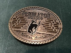 **2026 Limited Edition Pendleton Whisky Gold Belt Buckle Montana Silversmiths***