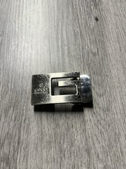 Gucci Archive G Logo Belt Buckle Vintage 90s Heavy Solid Metal Italian Hardware