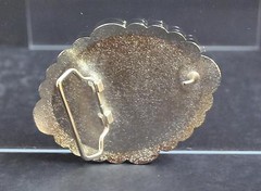 NWOT Horse Cowboy Bucking Bronco Belt Buckle Silver Tone Oxidation Design 4&Prime; G8