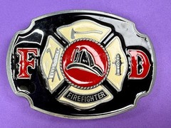 Firefighter Fire Department Fire Engine Fire Brigade Commemorative Belt Buckle
