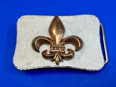 Fleur De Lis Centerpiece Saints Symbol Conner Custom Jewelry Artisan Belt Buckle