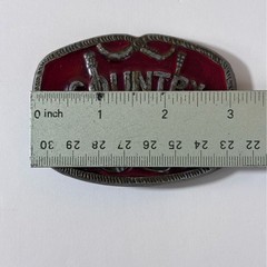 Vintage Country Music Belt Buckle 70&rsquo;s Western Cowboy Bluegrass Guitar Musician