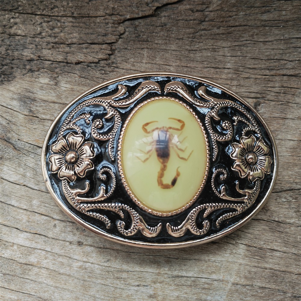 Lumious Scorpion Mens Belt Buckle – Western Cowboy Buckle