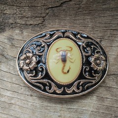 Lumious Scorpion Mens Belt Buckle – Western Cowboy Buckle