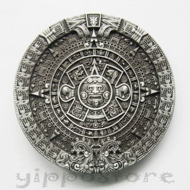 Aztec Mayan Calendar Metal Fashion Belt Buckle