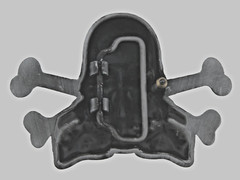 Skull Belt Buckles Gray Metal Vintage Skeleton Crossbones Pirate Halloween Party