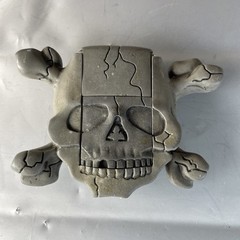 Skull Buckle 3in Tall 2.5in Wide Metal