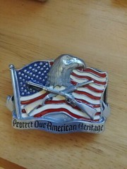 Protect Our American Heritage Belt Buckle Great American 4027 vintage NOS