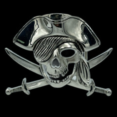 Sea Pirate Skull Skeleton Ship Flag Sword Knife Belt Buckle Boucle De Ceintures