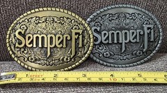 Marine Corps USMC Semper Fi Military Belt Buckle Oval Metal Men choose color