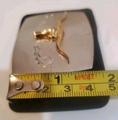 Vintage Anson belt buckle Cowboy,2 Tone Color,Silver & Gold. Unused.