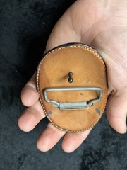 Belt buckle Arango Leather Mexico Black Leather. 3 1/2&Prime; X 2 1/2&Prime;