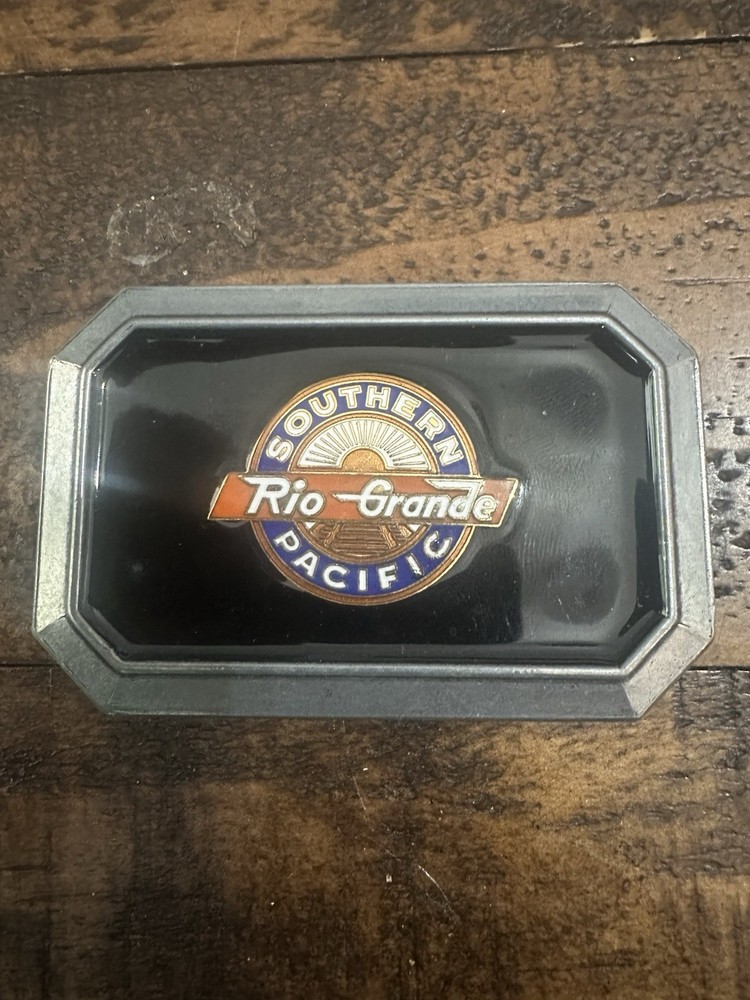 SOUTHERN PACIFIC RIO GRANDE RAILROAD Belt Buckle Metal Enamel Rare Version
