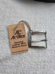 Artifex Leather Work Texas Silver Belt Buckle Removable + Genuine Belt Dutyman
