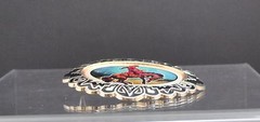 NWOT Horse Cowboy Bucking Bronco Belt Buckle Silver Tone Oxidation Design 4&Prime; G8