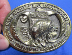 BASS Anglers Sportsman Society 20th Anniversary Limited Edition Belt Buckle