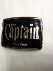 Captain Morgan Belt Buckle Alcohol Theme Black and Chrome