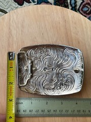 Western Buckle Gold Silver Red Texas Star Cowboy 2 » Hebilla Vaquero Estrella