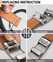 BULLIANT Belt Strap Buckles for 26&Prime;-40&Prime; Waist – 1 3/8&Prime; Width, Black3190