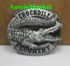 1 x mens ladies belt buckle metal alloy crocodile country jeans christmas gift