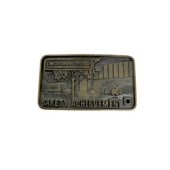 Vintage Orlando Sentinel Safety Achievement Buckle Award Trucking Newspaper