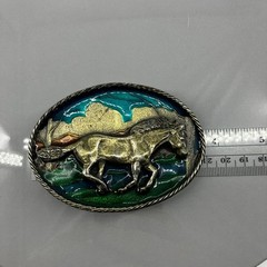 Great American Buckle Co. Chicago Serial #747 Horse Western Cowboy USA