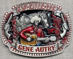 vintage GENE AUTRY belt buckle COUNTRY MUSIC heavy pewter WESTERN cowboy
